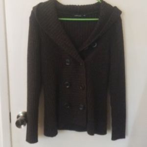 Dark brown knit sweater